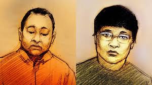 This combination sketch shows Kwong Yan, 43, and Qi Tan, 28, as they appeared in a Scarborough court on Tuesday, March 1, 2011. - image