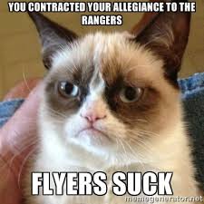 you contracted your allegiance to the rangers flyers suck - Grumpy ... via Relatably.com