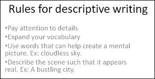 Image result for descriptive writing