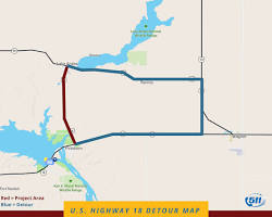 Image of US 18 highway in South Dakota