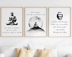 Image of Buddha quote wall art