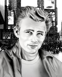 James Dean In Time Square Painting - james-dean-in-time-square-jeff-mueller