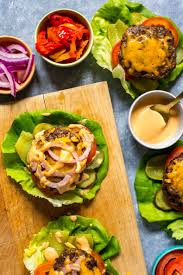Low Carb Burger Lettuce Wraps - The Girl on Bloor