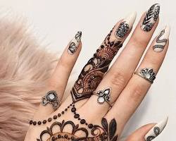 Image of henna art design on a hand