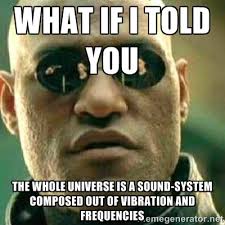 What if i told you The whole universe is a sound-system composed ... via Relatably.com