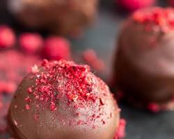Image of Chocolate Dipped Raspberry Truffle Cookies