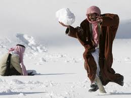 Image result for images of snow in the desert of middle east