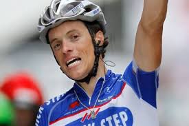 Le Français Sylvain Chavanel, cycliste au sein de l&#39;équipe Quick Step. Agence France-Presse - 183545-francais-sylvain-chavanel-cycliste-sein