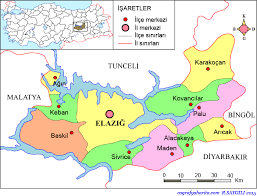 Image result for elazığ haritası