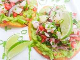 Shrimp Ceviche Tostadas - Mexican Appetizers and More!