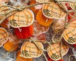 Personalized pumpkin favors Thanksgiving party favor ideas