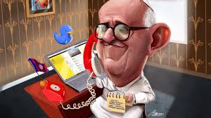 Risultati immagini per caricatura del papa bergoglio