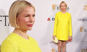 Michelle Williams is a vision in yellow as she joins stars at BAFTA Tea 
Party