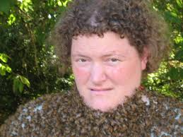 The World According to Karen Stephenson. How happy would you look with bees all over your face? - beard