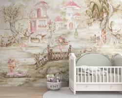 Image of Fairyland wallpaper for girls' bedroom