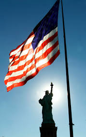 Image result for Statue of Liberty+flag