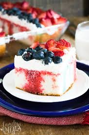 Red White and Blue Poke Cake - Family Fresh Meals