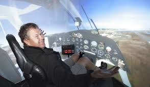 NO HANDS: Helicopter pilot <b>Tim Douglas</b>-<b>Clifford</b> tries out the Simpit flight <b>...</b> - 6985534