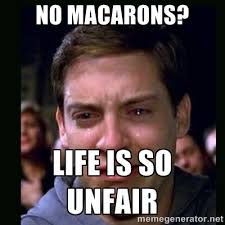 No macarons? Life is so unfair - crying peter parker | Meme Generator via Relatably.com