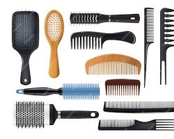 Image of Hair salon combs and brushes