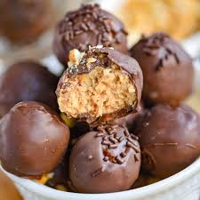 Chocolate Peanut Butter Balls with Rice Krispies - Mom On Timeout