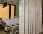 Image of Hospital ward with privacy curtains