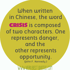When written in Chinese, the word crisis (Positive Attitude Quotes ... via Relatably.com