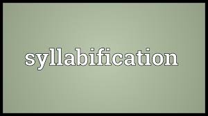 Image result for syllabification