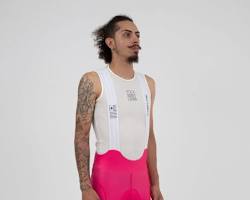 Image of Cycling bibs in pink for men