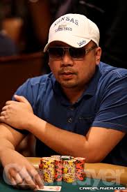 Dung Nguyen entered heads-up play with a more than 2:1 chip lead over Theo Tran and had extended that lead to more than 6:1 by the start of the last level. - large_Dung_Nguyen_1