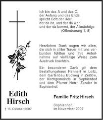 DS Edith Hirsch | Nordkurier Anzeigen
