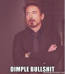 Dimple bullshit - Robert Downey Junior face | Meme Generator via Relatably.com