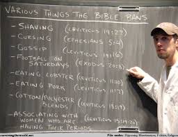 Just some things that are banned by the bible for those folks who ... via Relatably.com