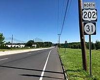 Image of US 202 highway in New Jersey
