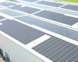 solar panel array on a rooftop