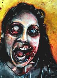 &quot;ZOMBIE WOMAN&quot; Drawing art prints and posters by <b>Tom Moran</b> - ARTFLAKES. - woman-zombie-artflakes