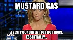 MUSTARD GAS A zesty condiment for hot dogs, essentially... - Megyn ... via Relatably.com