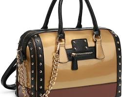 black faux leather handbags