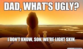 Dad, what&#39;s ugly? I don&#39;t know, son. We&#39;re light skin. - Lion King ... via Relatably.com