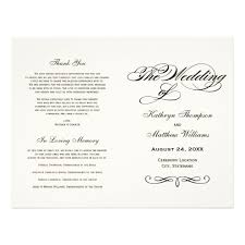 Wedding Program In Loving Memory | reflectbydesign.com via Relatably.com