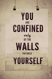 Melissa Joy • You Are Confined Only By the Walls You Build... via Relatably.com