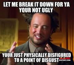Meme Maker - let me break it down for ya your not ugly your just ... via Relatably.com