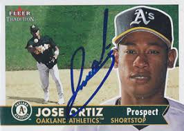 Jose Ortiz Autograph on a 2001 Fleer (#369) - jose_ortiz_autograph
