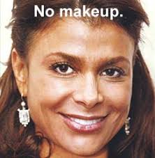 She is participating in Dare to Bare Your Skin campaign, which challenges women to use Dr. Patricia Wexler&#39;s skin care line rather than your typical makeup. - paula-abdul-makeup