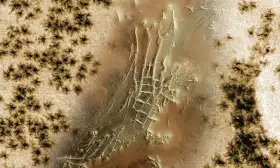 Mars probe spots "spider" shapes in Martian Inca City