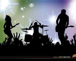 Image of Band silhouettes wallpaper