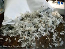 Image result for the making of a feather pillow