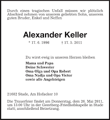Alexander Keller : Traueranzeige - Tageblatt Traueranzeigen ...