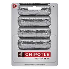 $25 Chipotle Mexican Grill Gift Card - BJs WholeSale Club