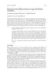 (PDF) Taxonomic revision of Hieracium nigrescens agg. in the ...